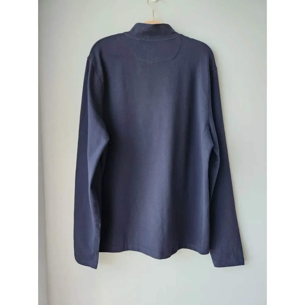 NWT J. Crew Quilted Quarter-Zip Heather Deep Navy XL